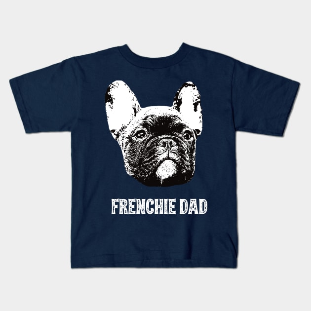 French Bulldog Dad Kids T-Shirt by DoggyStyles